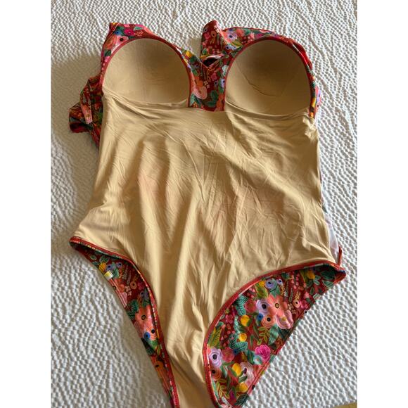 Summersalt Floral Ruffled One Piece Swimsuit EUC Plus Size 18 - Picture 7 of 9